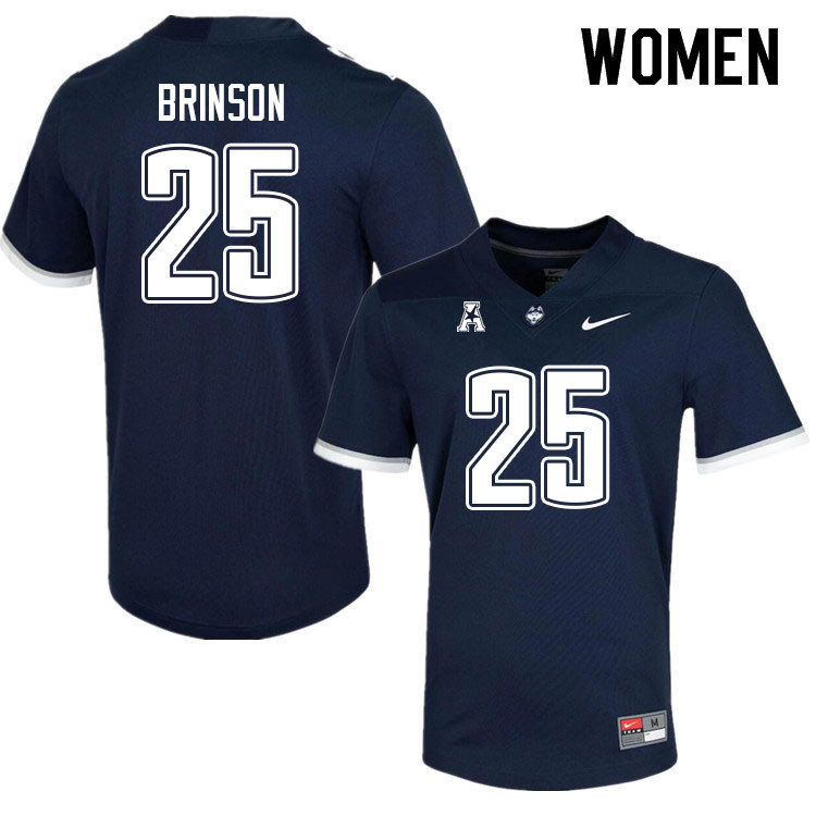 Women #25 D'Mon Brinson Uconn Huskies College Football Jerseys Sale-Navy - Click Image to Close
